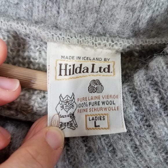 Hilda Ltd. Vintage Icelandic Wool Gray Sweater - Picture 5 of 6